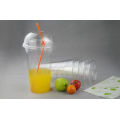 Transparent Pet Smoothie Plastic Cup with Clear Dome Lids